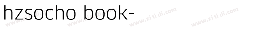 hzsocho book字体转换